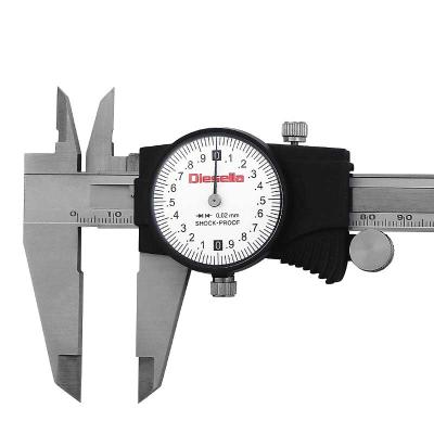 Skjutmått med ur 0-200 mm x 0,02 mm